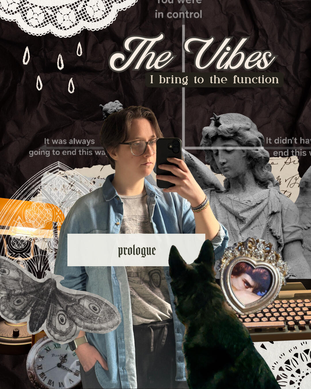 THOUGHTS BE BLOODY A collage of Auden Patrick & the cover of THOUGHTS BE BLOODY, with text that reads: hi! I’m Auden Patrick, writer, scoundrel, & future ghost. I wrote this queer, trans Hamlet retelling set at a magic university! Out September 2026, & it’s available for pre